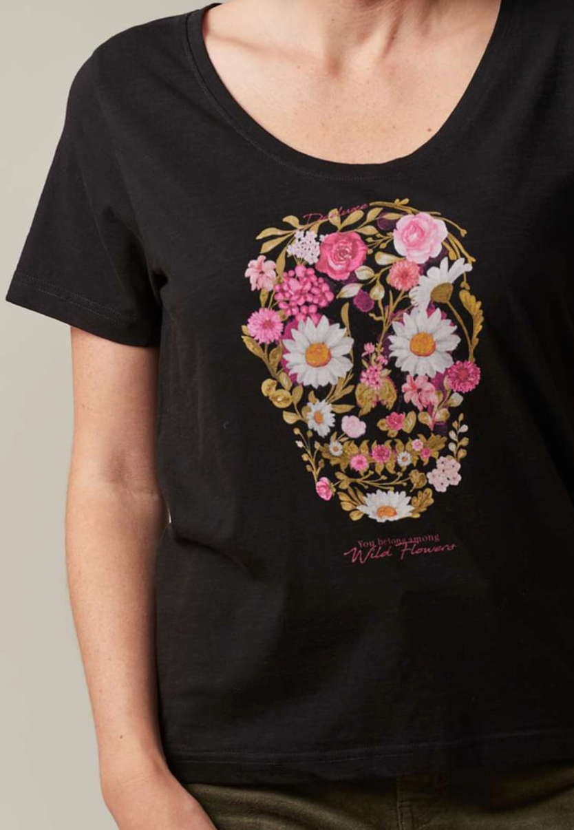 Deeluxe Tee-shirt FLOWERSKULL