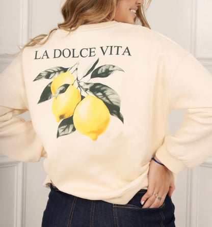 Sweat Dolce Vita motif Citron